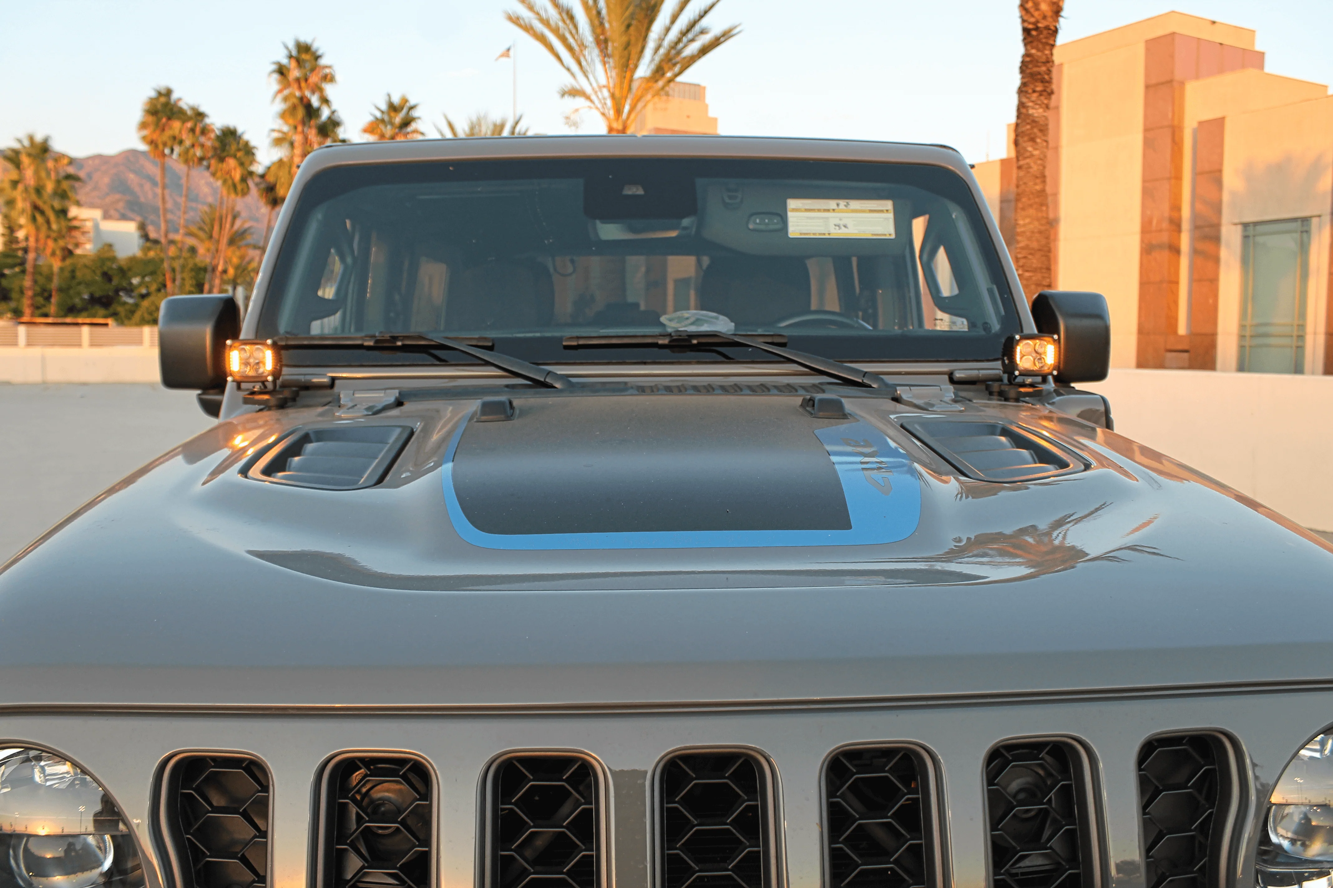 2019+ Jeep Gladiator Hood Mount/Ditch Lights - Image 4